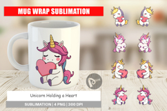 Mug Wrap Unicorn with Heart Product Image 1