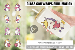 Glass Can Unicorn with Heart Product Image 1