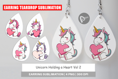 Earring Unicorn with Heart Product Image 1