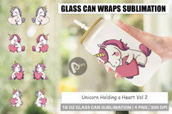 Glass Can Unicorn with Heart Product Image 1