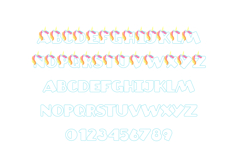 Unicorn Horn Color Font Product Image 2