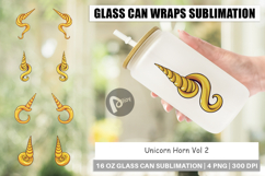 Glass Can Unicorn Horn Product Image 1