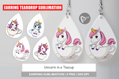 Earring Teacup Unicorn Product Image 1