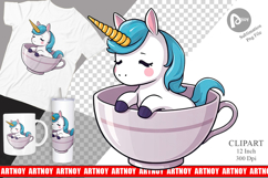 Teacup Unicorn Clipart Product Image 1