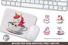 Mouse Pad Teacup Unicorn Product Image 1