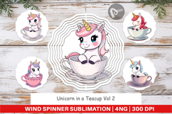 Wind Spinner Teacup Unicorn Product Image 1