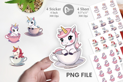 Teacup Unicorn Sticker Product Image 1