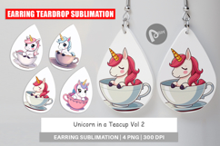 Earring Teacup Unicorn Product Image 1