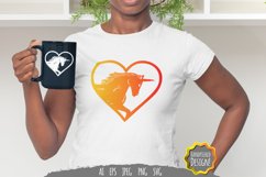 Unicorn in Heart with Gradient Color SVG Product Image 1