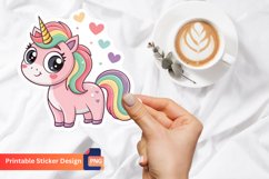 Unicorn In Love Sticker, Adorable Unicorn Love Decals Product Image 1
