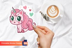 Unicorn In Love Sticker, Adorable Unicorn Love Decals Product Image 1