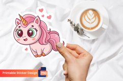 Unicorn In Love Sticker, Adorable Unicorn Love Decals Product Image 1