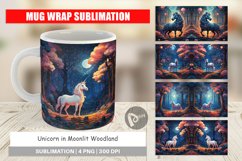 Mug Wrap Design Moonlit Woodland Unicorn Product Image 1