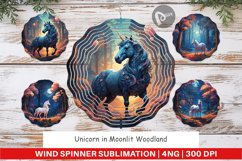 Wind Spinner Moonlit Woodland Unicorn Product Image 1