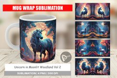 Mug Wrap Design Moonlit Woodland Unicorn Product Image 1