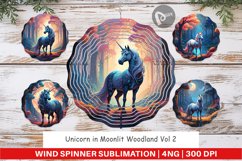 Wind Spinner Moonlit Woodland Unicorn Product Image 1