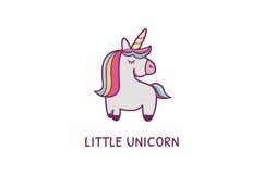 Little Unicorn vector design illustration Product Image 1