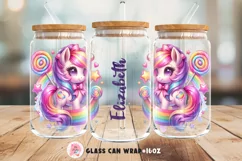Tumbler Sublimation Unicorn Bundle, 16 oz glass can wrap, Libbey 16 oz template, can glass beer