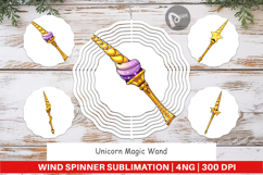 Wind Spinner Unicorn Wand Product Image 1