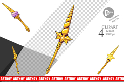 Unicorn Magic Wand Clipart Product Image 1