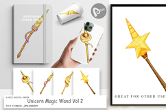 Digital Paper Unicorn Wand Product Image 1