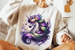 Mardi Gras Unicorn PNG, Mardi Gras Sublimation, Mardi Gras Product Image 1