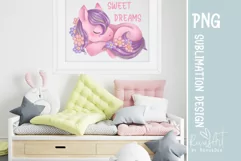 Horse Sublimation PNG clipart. Sleeping Little Baby Horse Product Image 2