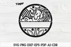 Unicorn Name Sign Svg, Unicorn Svg Cut File, Fantasy Theme Product Image 5
