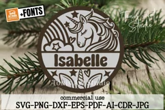 Unicorn Name Sign Svg, Unicorn Svg Cut File, Fantasy Theme Product Image 1