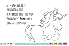 cute unicorn drawing for coloring printable