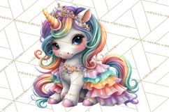 Unicorn Princess Ball Clipart PNG, Baby Unicorns Gowns Tux Product Image 3