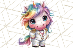 Unicorn Princess Ball Clipart PNG, Baby Unicorns Gowns Tux Product Image 3