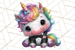 Unicorn Princess Ball Clipart PNG, Baby Unicorns Gowns Tux Product Image 5