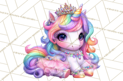 Unicorn Princess Ball Clipart PNG, Baby Unicorns Gowns Tux Product Image 2
