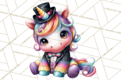 Unicorn Princess Ball Clipart PNG, Baby Unicorns Gowns Tux Product Image 3