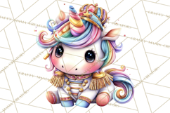 Unicorn Princess Ball Clipart PNG, Baby Unicorns Gowns Tux Product Image 2