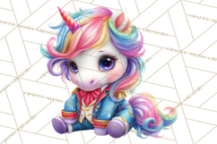 Unicorn Princess Ball Clipart PNG, Baby Unicorns Gowns Tux Product Image 3