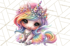 Unicorn Princess Ball Clipart PNG, Baby Unicorns Gowns Tux Product Image 4