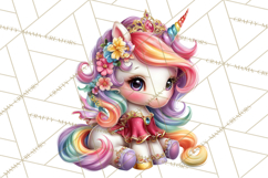 Unicorn Princess Ball Clipart PNG, Baby Unicorns Gowns Tux Product Image 3
