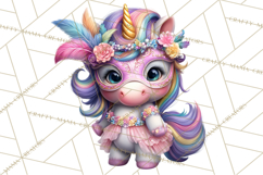 Unicorn Princess Ball Clipart PNG, Baby Unicorns Gowns Tux Product Image 5