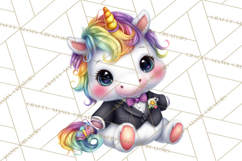 Unicorn Princess Ball Clipart PNG, Baby Unicorns Gowns Tux Product Image 4