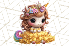 Unicorn Princess Ball Clipart PNG, Baby Unicorns Gowns Tux Product Image 3