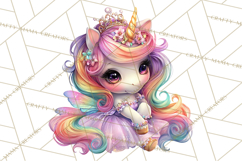 Unicorn Princess Ball Clipart PNG, Baby Unicorns Gowns Tux Product Image 5