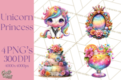 Unicorn Princess Ball Clipart PNG, Baby Unicorns Gowns Tux Product Image 1