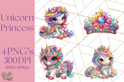 Unicorn Princess Ball Clipart PNG, Baby Unicorns Gowns Tux Product Image 1