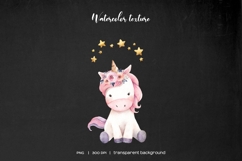 Watercolor cute unicorn clipart Be unicorn birthday set Product Image 7