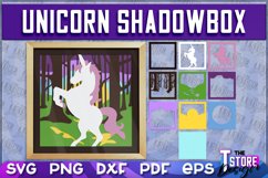 3D Unicorn Shadowbox SVG | Paper Cut Files | Paper Unicorn Product Image 1