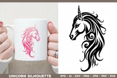 Unicorn Silhouette SVG. Unicorn SVG. Unicorn Cut File Product Image 3