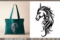 Unicorn Silhouette SVG. Unicorn SVG. Unicorn Cut File Product Image 4