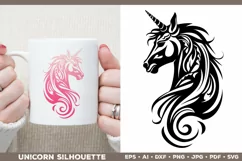 Unicorn Silhouette SVG. Unicorn SVG. Unicorn Cut File Product Image 3